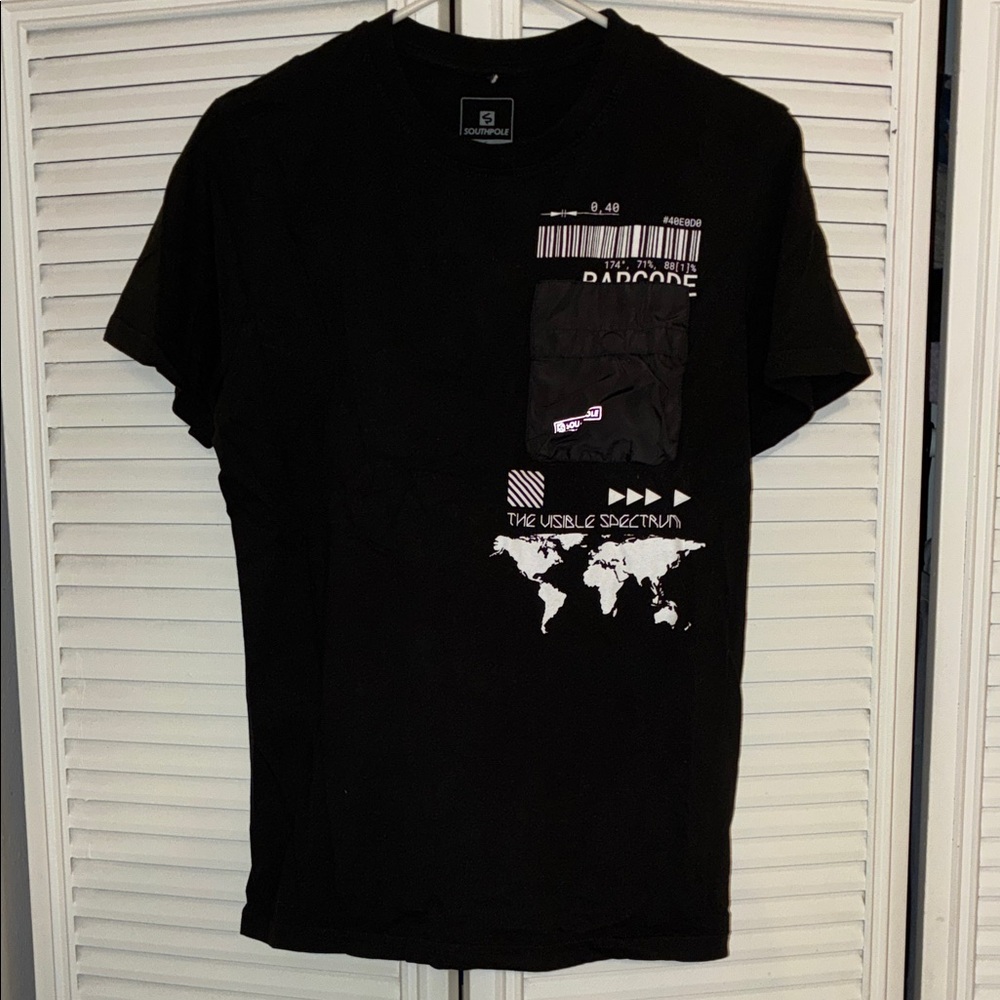 Men's Black Graphic Pocket Tee by Southpole